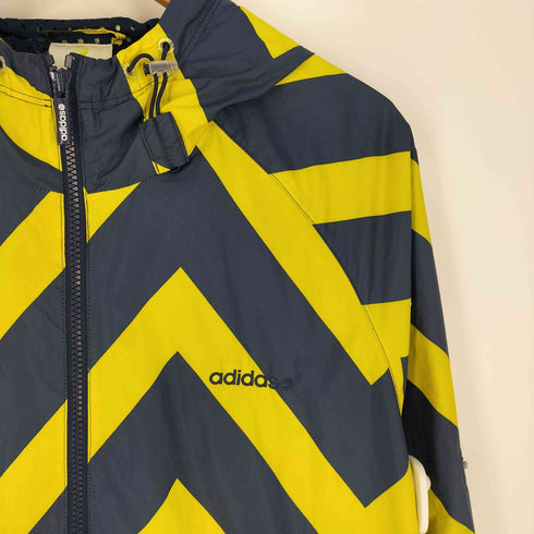 アディダス adidas ストライプ ナイロンフーデッドジャケット メンズ import:XL