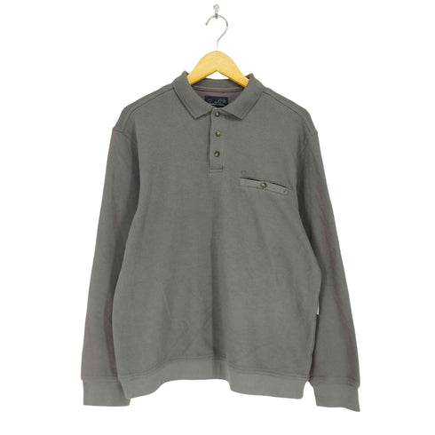 アーノルドパーマー Arnold Palmer ロゴ刺繍 ボーダー L/S ポロシャツ メンズ import:M