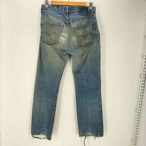 リーバイス Levis 70S 74年 6月製 USA製 501 66前期 ボタン裏6刻印 ストレート デニム パンツ 鉄製銅メッキリベット 赤耳 ヒップポケット裏 シングルテッチ 裾チェーンステッチ スモールe メンズ
