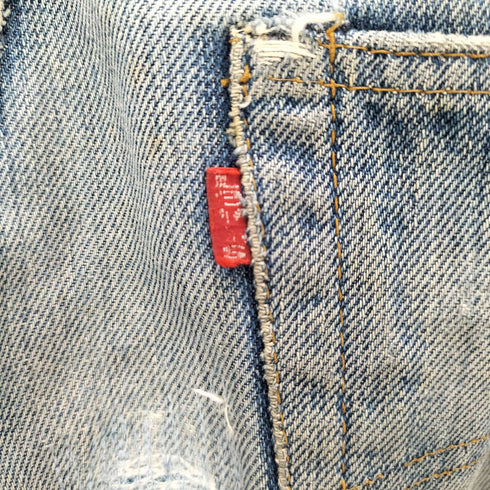 リーバイス Levis 70S 74年 6月製 USA製 501 66前期 ボタン裏6刻印 ストレート デニム パンツ 鉄製銅メッキリベット 赤耳 ヒップポケット裏 シングルテッチ 裾チェーンステッチ スモールe メンズ