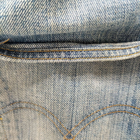 リーバイス Levis 70S 74年 6月製 USA製 501 66前期 ボタン裏6刻印 ストレート デニム パンツ 鉄製銅メッキリベット 赤耳 ヒップポケット裏 シングルテッチ 裾チェーンステッチ スモールe メンズ