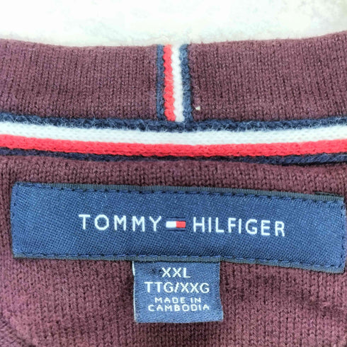 トミーヒルフィガー TOMMY HILFIGER Vネック コットンニット メンズ import:XXL