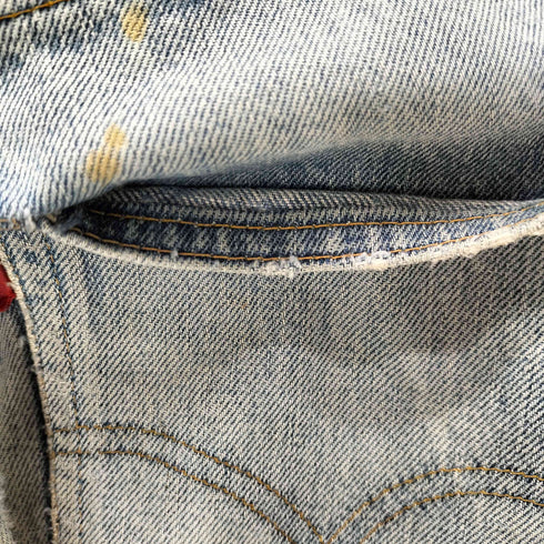 リーバイス Levis 70S 77年製 USA製 505 66前期 シングル ボタン裏5刻印 42TALON ジップ ストレート デニム パンツ 鉄製銅メッキリベット ヒップポケット裏 シングルテッチ ヒップポケット裏シングルステッチ 裾チェーンステッチ メンズ W29 L32