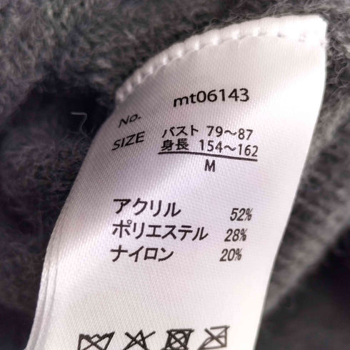 モーメント moment ストラップチョーカーネックリボンアシメワンショルダーニットプルオーバー レディース JPN:M