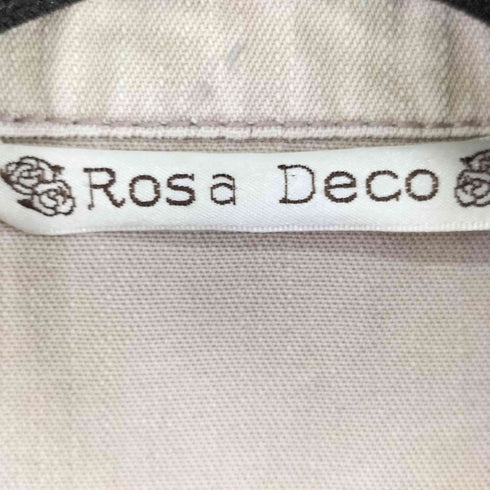 Rosa Deco ローズ刺繍 フリルデザイン デニムジャケット レディース