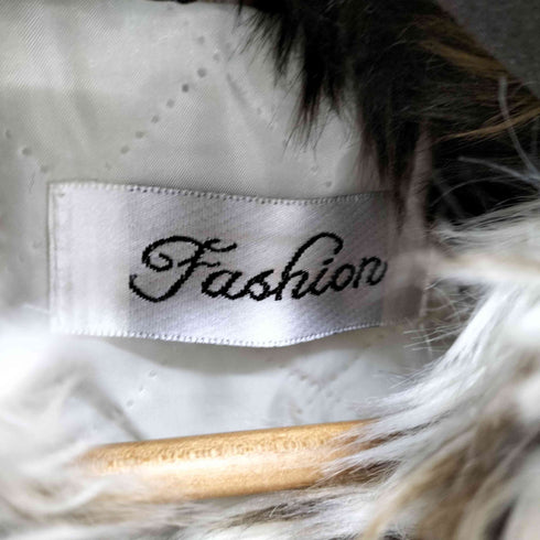fashion ウエスタンバックル アニマル フェイクファージャケット レディース