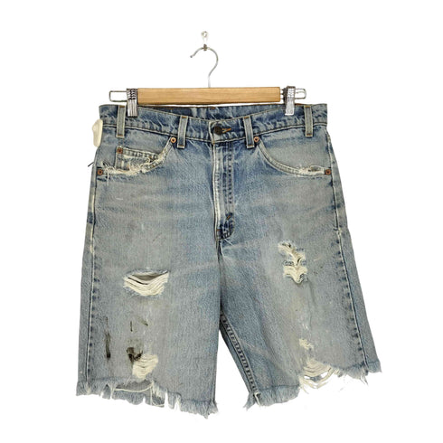 リーバイス Levis 90s USA製 550 RELAXED FIT オレンジタブ ダメージショーツ メンズ W32L30