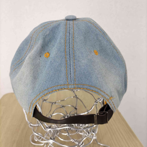 ラインストーンダメージデニムキャップ Y2K レディース