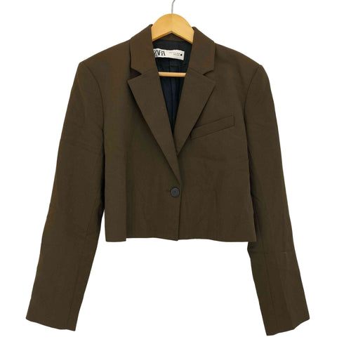 ザラ ZARA クロップド ブレザー ジャケット レディース import:M