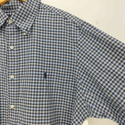 ラルフローレン RALPH LAUREN 現行タグ CLASSIC FIT ポニー刺繍 チェック ボタンダウン 長袖シャツ メンズ import:XL