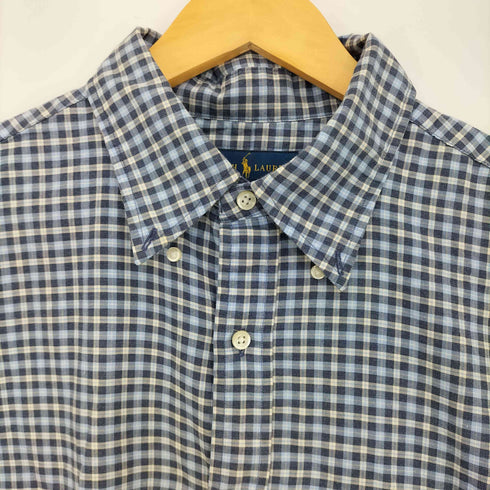 ラルフローレン RALPH LAUREN 現行タグ CLASSIC FIT ポニー刺繍 チェック ボタンダウン 長袖シャツ メンズ import:XL