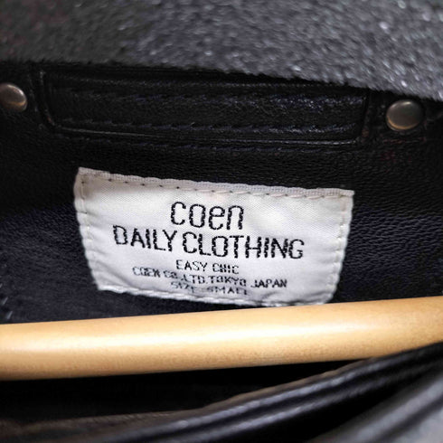 コーエン coen ゴートレザー シングルライダースジャケット メンズ JPN:S