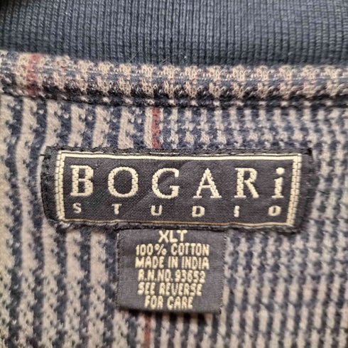 bogari studio グレンチェック L/S ポロシャツ メンズ XLT