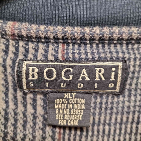 bogari studio グレンチェック L/S ポロシャツ メンズ XLT