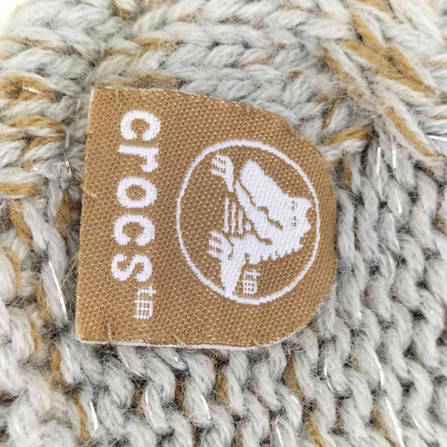 クロックス crocs 耳当て付きラメボンボンニット帽 レディース