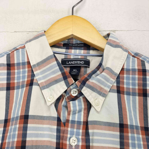 ランズエンド LANDS END チェック BDシャツ メンズ import:XL