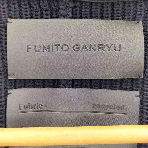 FUMITO GANRYU ポリ100 ケーブルニットカーディガン メンズ JPN:2