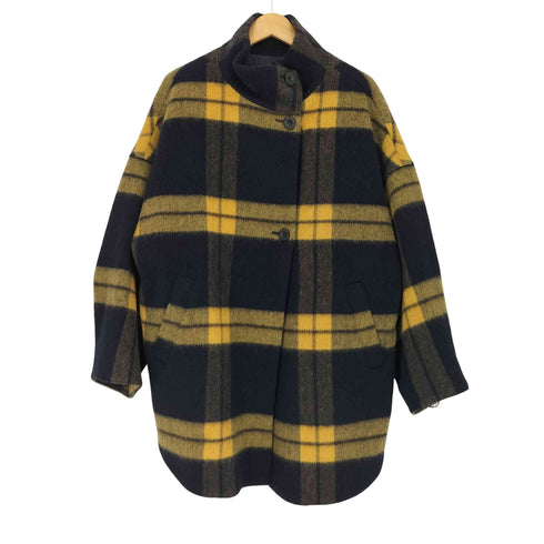 クロシェット Cloche ウールモヘアスタンダードチェックミドルコート レディース JPN:2