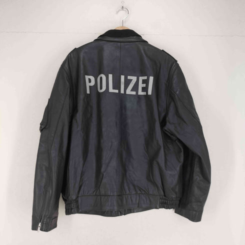 ドイツ警察 POLIZEI BECKUMER LEDER リアルレザージャケット メンズ 50