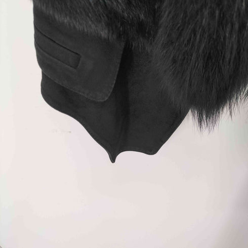 THE IZZAT ミンク×ラクーン×スエード 切替 リアルファー 毛皮 ベスト レディース 88-90-160