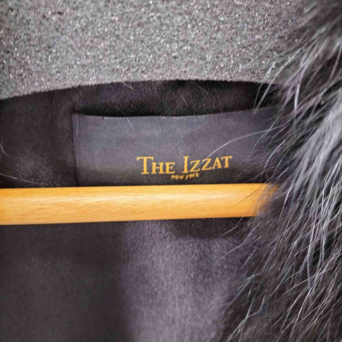 THE IZZAT ミンク×ラクーン×スエード 切替 リアルファー 毛皮 ベスト レディース 88-90-160