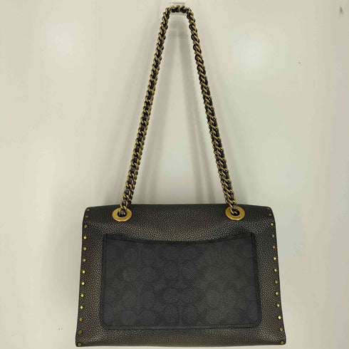 コーチ COACH Parker in signature canvas rivets snakeskin パーカー シグネチャーリベット スネークスキン チェーンショルダーバッグ レディース