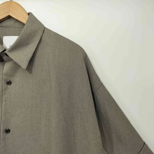 ルイス Luis ポリレーヨン レギュラーカラー ストライプL/Sシャツ メンズ FREE