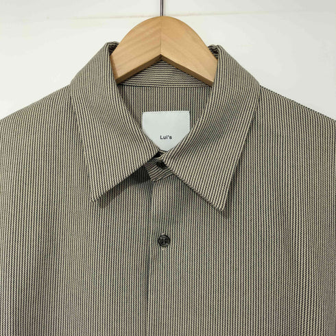 ルイス Luis ポリレーヨン レギュラーカラー ストライプL/Sシャツ メンズ FREE