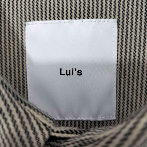 ルイス Luis ポリレーヨン レギュラーカラー ストライプL/Sシャツ メンズ FREE