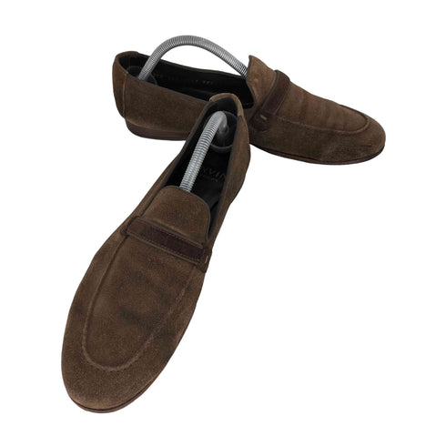 ランバンコレクション LANVIN COLLECTION スエード コインローファー メンズ JPN:25.5