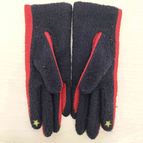 ヴィヴィアンウエストウッド Vivienne Westwood オーブ刺繍 ツートン 手袋 レディース