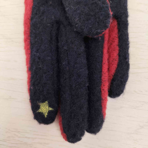 ヴィヴィアンウエストウッド Vivienne Westwood オーブ刺繍 ツートン 手袋 レディース