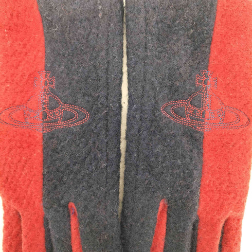 ヴィヴィアンウエストウッド Vivienne Westwood オーブ刺繍 ツートン 手袋 レディース