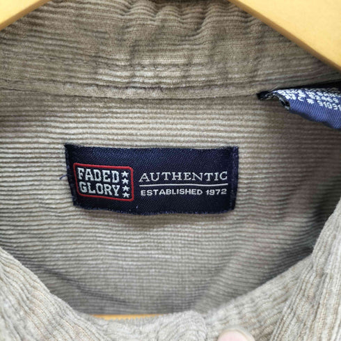フェイデッドグローリー FADED GLORY 両胸フラップ コーデュロイ レギュラーカラーシャツ メンズ import:L