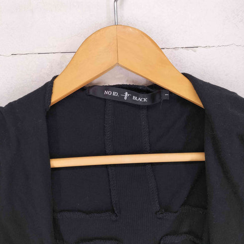 ノーアイディーブラック NO ID.BLACK バックデザイン 十字架 フーディーロングカーディガン メンズ JPN:1