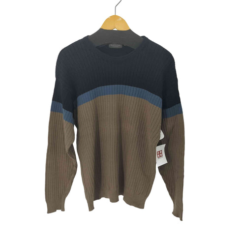 ヴァンヒューゼン VAN HEUSEN ケーブル リブ クルーネックニット メンズ import:L