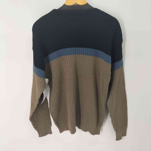 ヴァンヒューゼン VAN HEUSEN ケーブル リブ クルーネックニット メンズ import:L