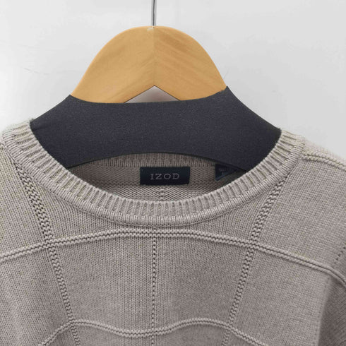 アイゾッド IZOD 格子 コットン クルーネックニット メンズ import:XL