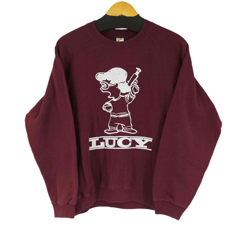 ピーナッツ PEANUTS 両面プリントラグランスウェット メンズ JPN:M