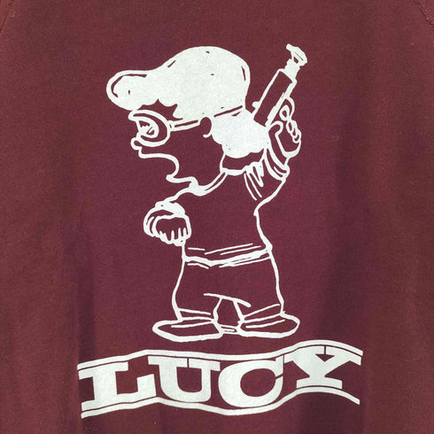 ピーナッツ PEANUTS 両面プリントラグランスウェット メンズ JPN:M