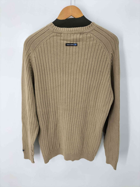 point zero リブ クルーネックニット メンズ import:L