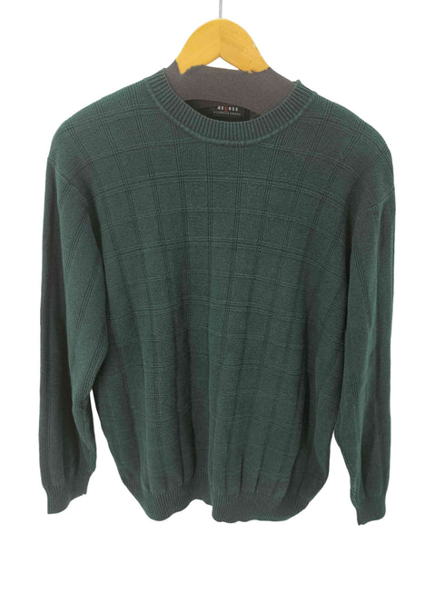 クレイボーン Claiborne axcess 格子 コットン クルーネックニット メンズ import:L
