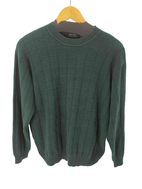 クレイボーン Claiborne axcess 格子 コットン クルーネックニット メンズ import:L