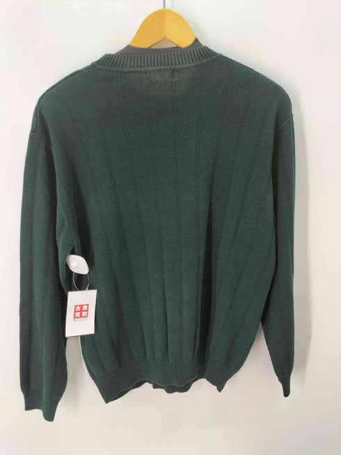 クレイボーン Claiborne axcess 格子 コットン クルーネックニット メンズ import:L