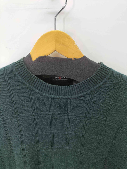クレイボーン Claiborne axcess 格子 コットン クルーネックニット メンズ import:L