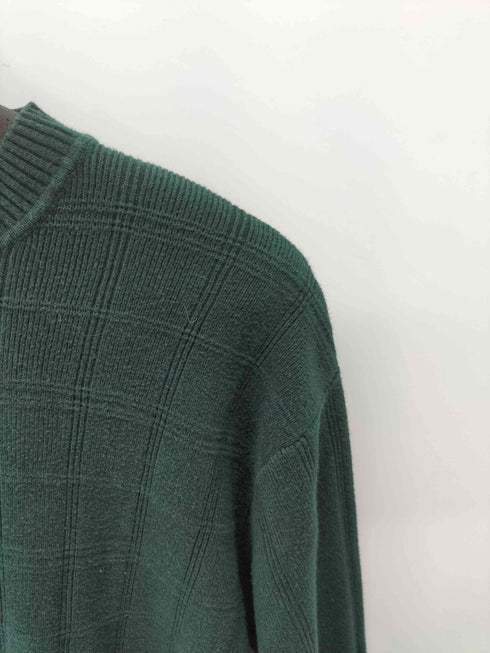 クレイボーン Claiborne axcess 格子 コットン クルーネックニット メンズ import:L