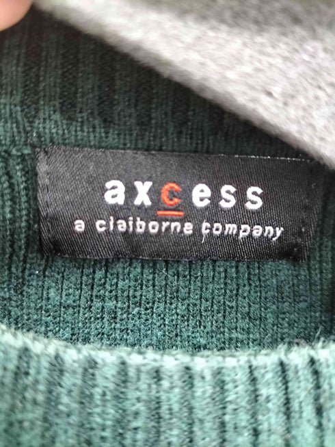 クレイボーン Claiborne axcess 格子 コットン クルーネックニット メンズ import:L