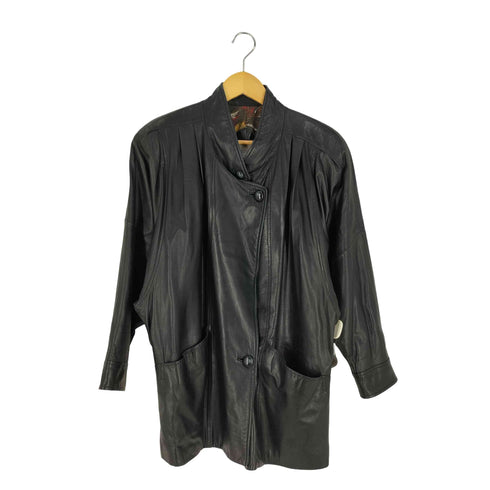 裏地総柄 ラムレザー ハーフコート レディース FREE