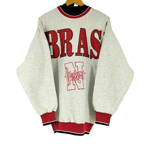 レジェンズ LEGENDS 90S USA製 フロントワッペン刺繍クルーネックスウェット メンズ import:L