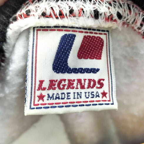 レジェンズ LEGENDS 90S USA製 フロントワッペン刺繍クルーネックスウェット メンズ import:L